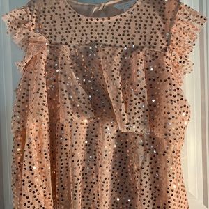 Peach Lauren Conrad sequin shirt